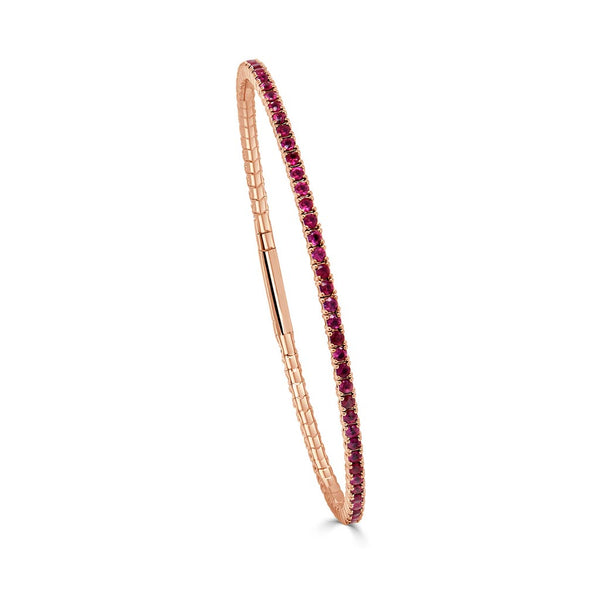 Ruby Flexible Eternity Bangle - 1