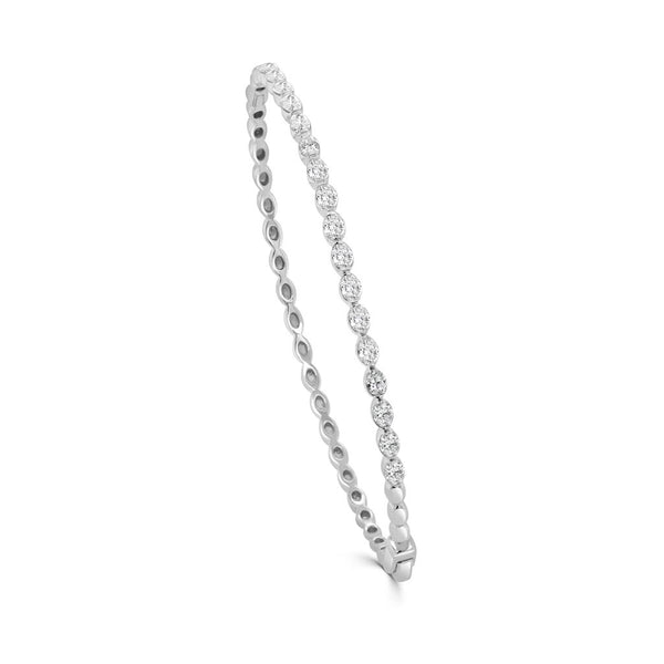 Oval Diamond Bangle - 1