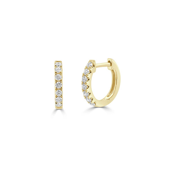 Huggie 11mm Diamond Earrings - 1