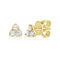 Triangle Shared Prong Stud 0.1in Diamond Earrings - 1