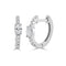 Oval & Round Diamond Huggie Earrings - 1