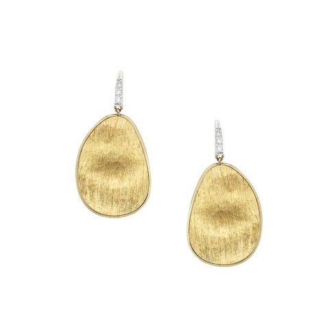 Diamond Pave Medium French Wire Earrings - 1