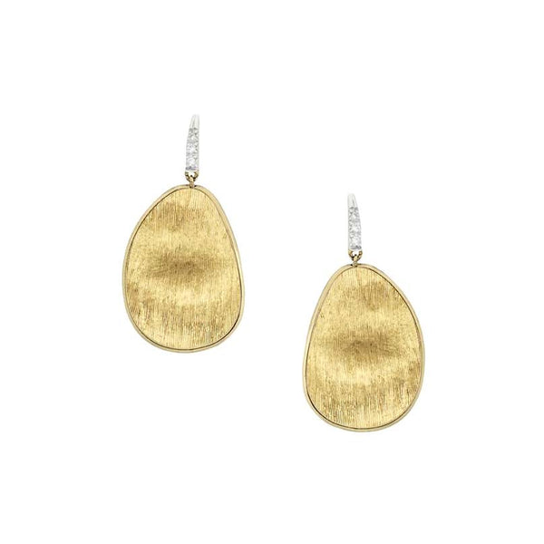 Diamond Pave Medium French Wire Earrings - 1