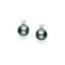 Black South Sea Cultured Pearl Studs with Diamonds Earrings - 1