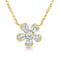 Diamond Baguette Flower Necklace - 1