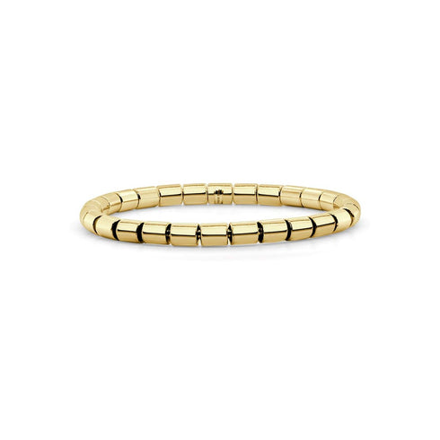 Solid Barrel Bead Stretch Bracelet - 4mm - 1