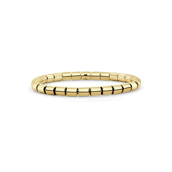 Solid Barrel Bead Stretch Bracelet - 4mm - 1