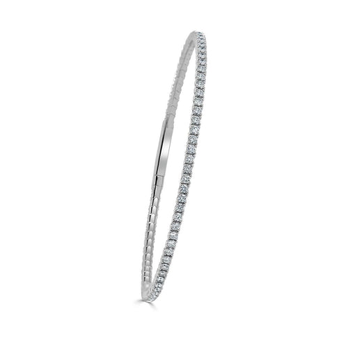 Flexible Diamond 2.04ct Bangle - 1