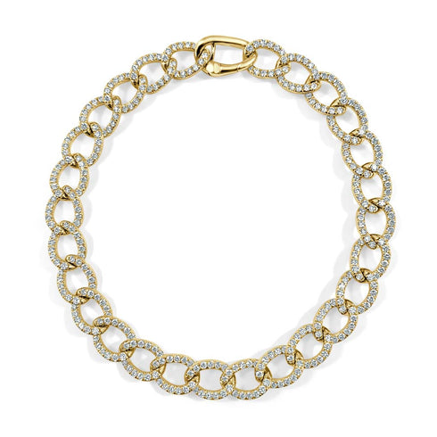Diamond Link Bracelet With Diamonds - 1