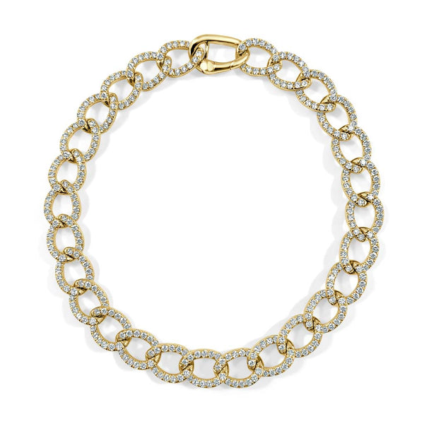 Diamond Link Bracelet With Diamonds - 1