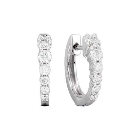 Graduate Diamond Huggie Earrings - 1
