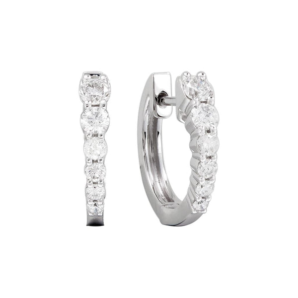 Graduate Diamond Huggie Earrings - 1