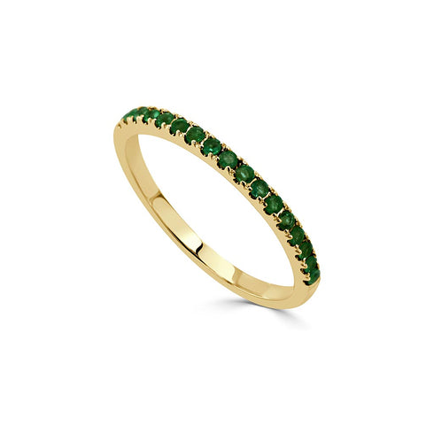 Emerald Birthstone Stackable Ring - 1