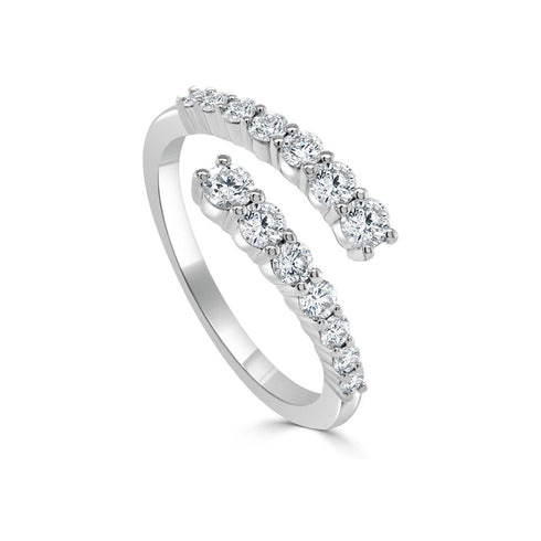 Diamond Crossover Ring - 1