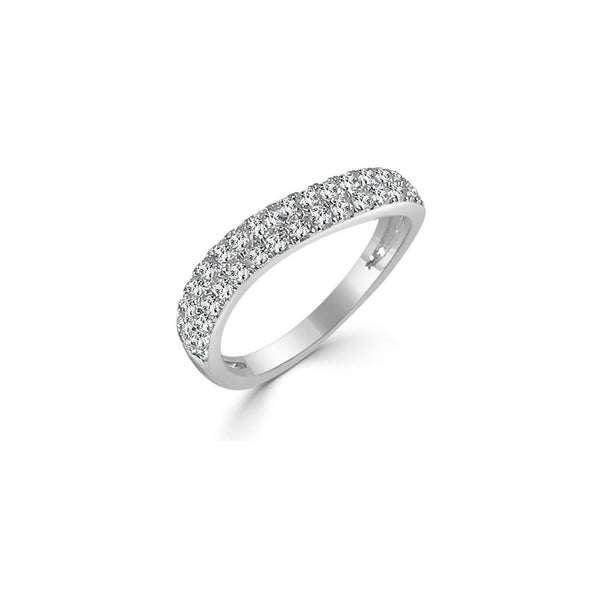 2-Row Pave Diamond Ring - 1