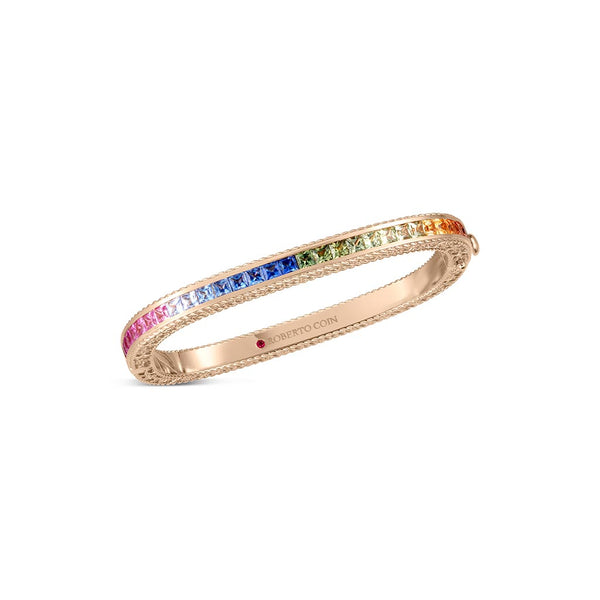 Princess Multi Sapphire Square Bangle - 1