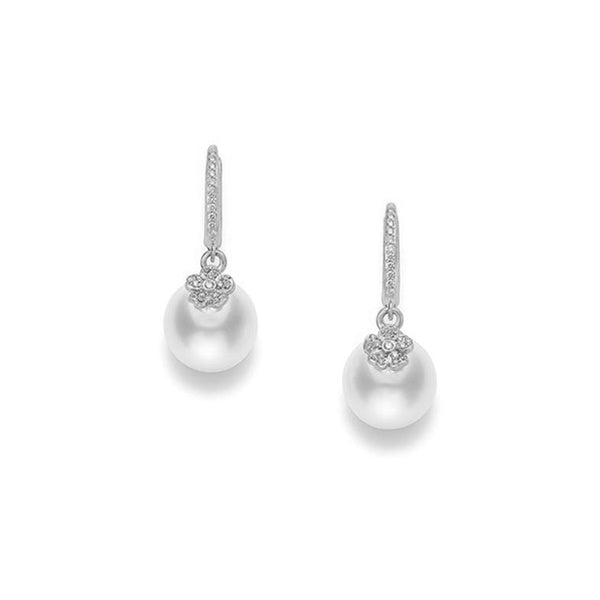 Cherry Blossom Collection Akoya Cultured Pearl Floral Earrings - 1