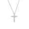 Gold Large Diamond Square Cross Pendant - 1