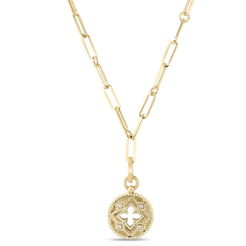 Venetian Princess 0.08ct Diamond Small Medallion Necklace - 1