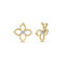 Gold Cialoma Small Diamond Flower Earrings - 1