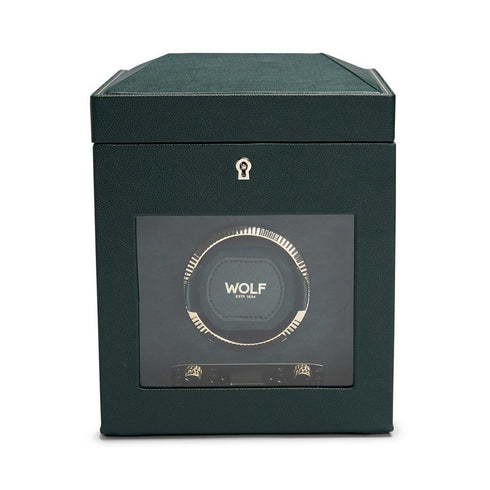 British Racing Single Green Watch Winder With Storage - 1