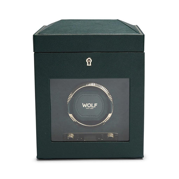 British Racing Single Green Watch Winder With Storage - 1