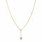 Yellow Gold Lariat Paperclip Necklace With Diamond Heart Pendant - 1
