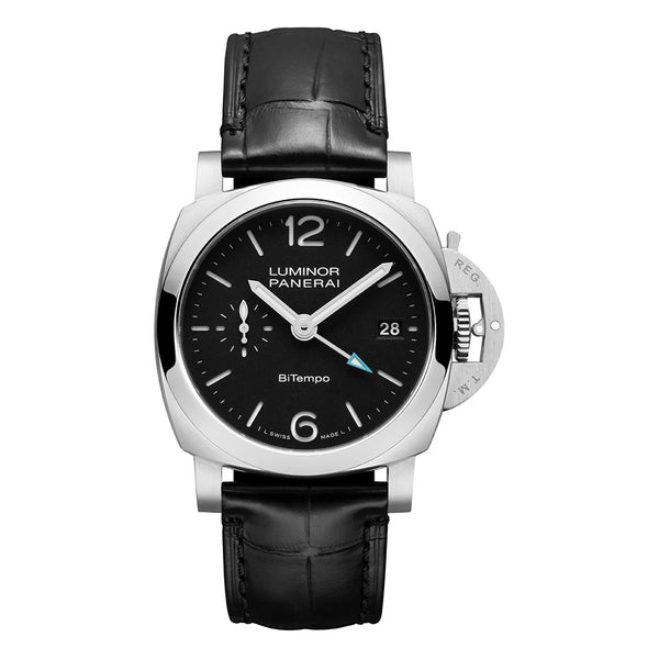 Luminor Quaranta Black Dial Bitempo Watch - 1