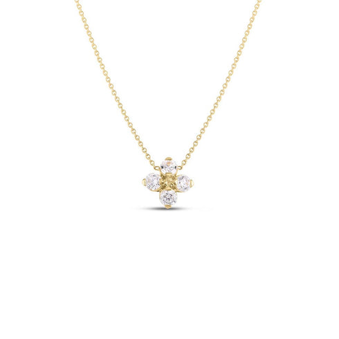 Love In Verona Flower Diamond Necklace - 1