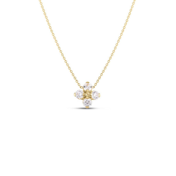Love In Verona Flower Diamond Necklace - 1
