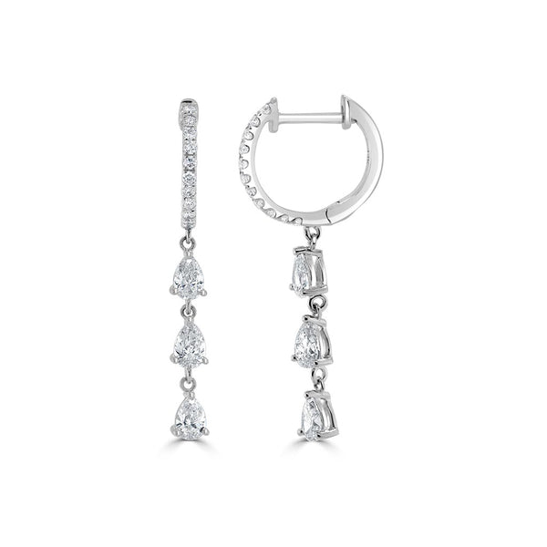 Dangle Diamond And Diamond Earrings - 1