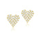 Heart Pave Stud Diamond Earrings 0.13ctw - 1