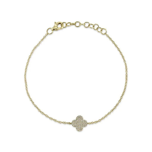 Cluster Clover 0.45in Diamond Bracelet - 1