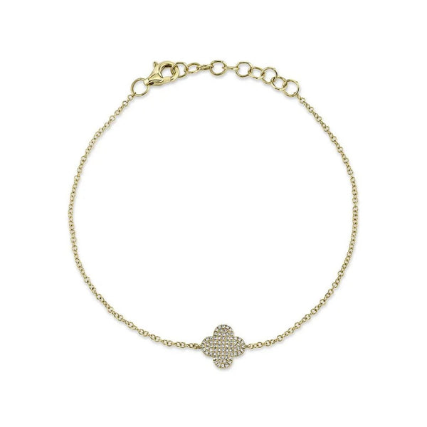 Cluster Clover 0.45in Diamond Bracelet - 1