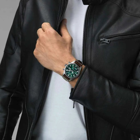 Big Pilot's Chronograph 41 Green Dial Watch - 2