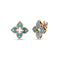 Venetian Princess Mini Green Titanium And Diamond Flower Studs Earrings - 1
