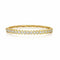 Yellow Gold Geometric Bracelet With 3.05ctw Bezel Set Asscher Diamonds Bangle - 1