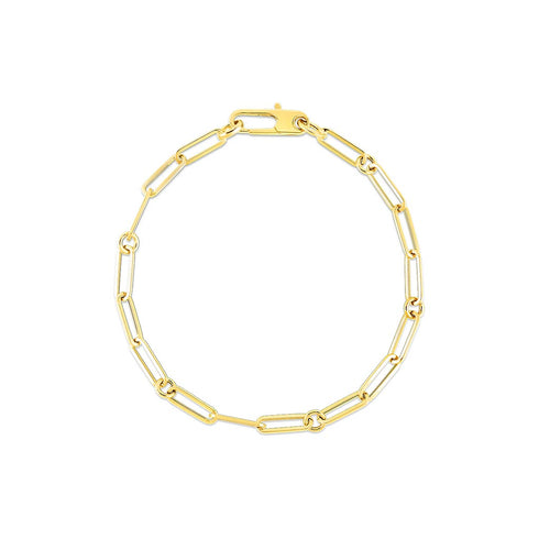 Designer Gold Paperclip Bracelet - 1
