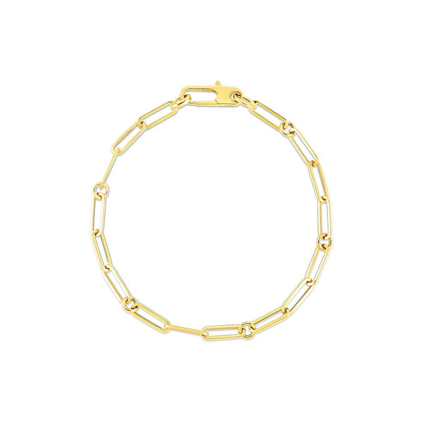 Designer Gold Paperclip Bracelet - 1