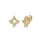 Ventian Princess Small Diamond Pave Flower Studs - 1