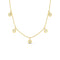Five Diamond Drop Station Necklace - 1