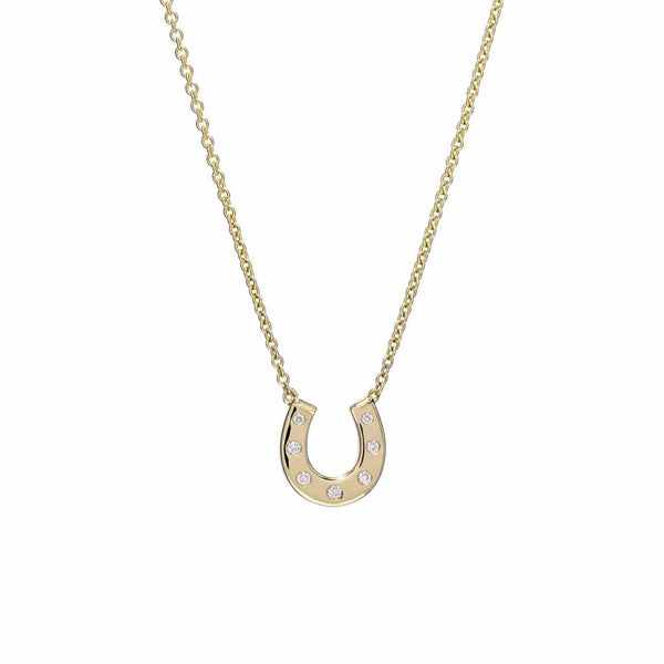 Diamond Horseshoe Pendant - 1