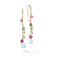 Paradise Collection Diamond And Mixed Gemstone Long Drop Earrings - 1