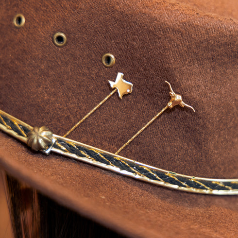 Texas HTX Diamond Hat Pin - 2