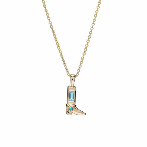 Cowboy Boot Bejeweled Pendant - 1