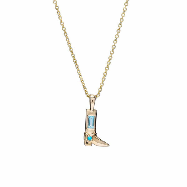 Cowboy Boot Bejeweled Pendant - 1