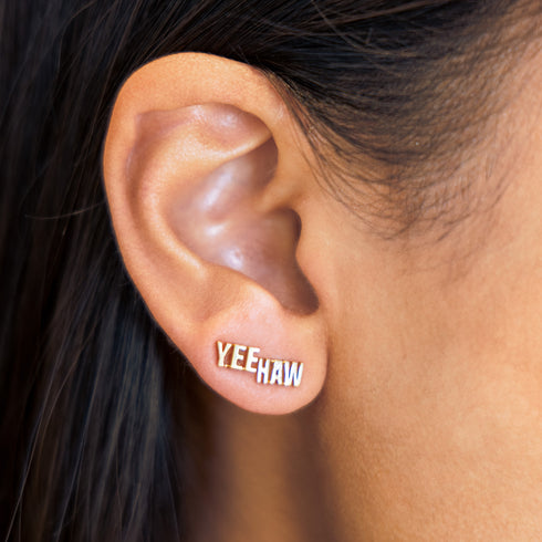 YEE HAW Stud Diamond Earrings - 2