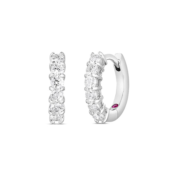 Huggy Earrings With Diamonds - 1