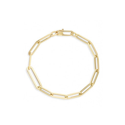 Designer Gold Paperclip Bracelet - 1