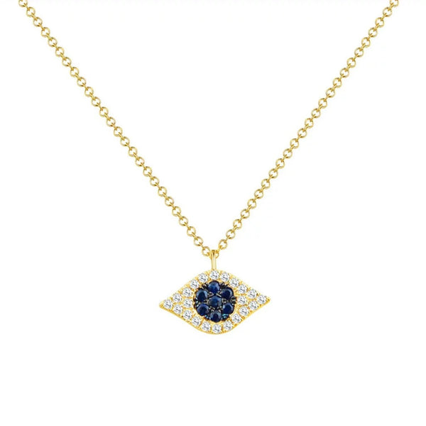Diamond Evil Eye Necklace - 1